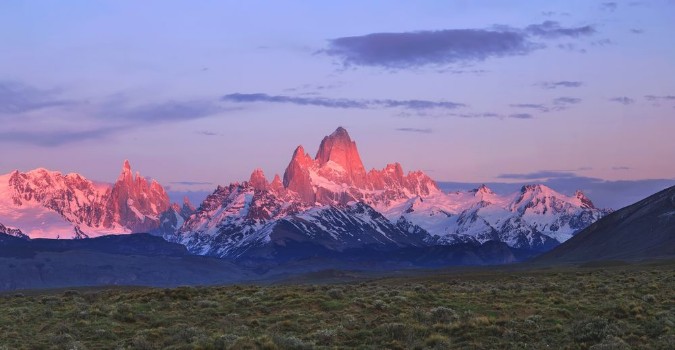 Bild på Mount Fitz Roy at sunrise Los Glaciares National Park Patagoni