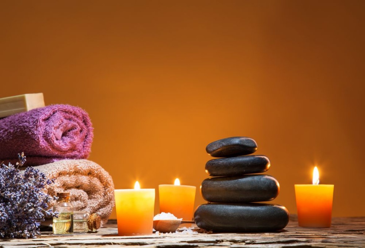 Picture of Spa still life with aromatic candles