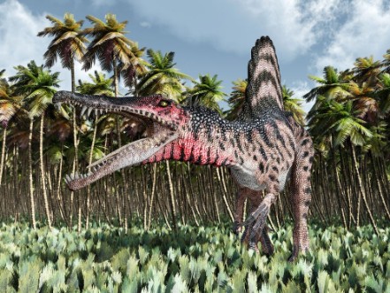 Afbeeldingen van Dinosaur Spinosaurus in the jungle