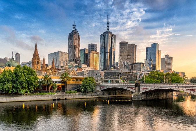 Bild på Melbournes central business district 