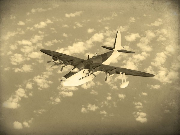 Picture of Artists recreation of World War 2 vintage flying boat used by the allies as a scout and bomber