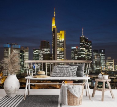 Bild på Skyline von Frankfurt am Abend