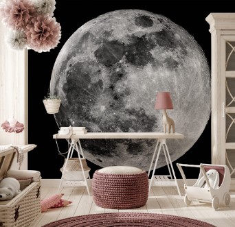 Afbeeldingen van Full Moon phase Taken by telescopeFase Luna piena Scattata con telescopio