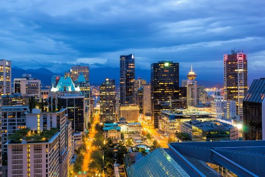 Picture of Vancouver BC Cityscape at Twilight
