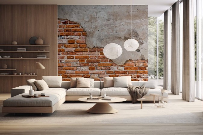 Picture of Old brick wall torn