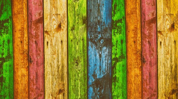 Afbeeldingen van Vintage colorful wood