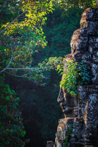 Picture of Face of Bayon temple Angkor Cambodia