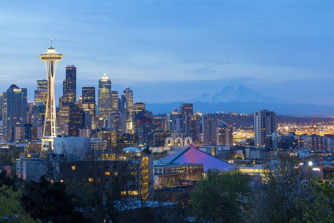 Picture of Seattle Cityscape at Twilight