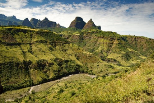 Bild på Landscape view of the Simien Mountains National Park in Northern Ethiopia