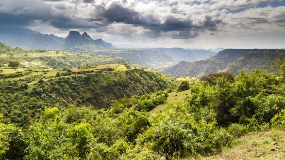 Afbeeldingen van Panorama view in Simien mountains national park Ethiopia