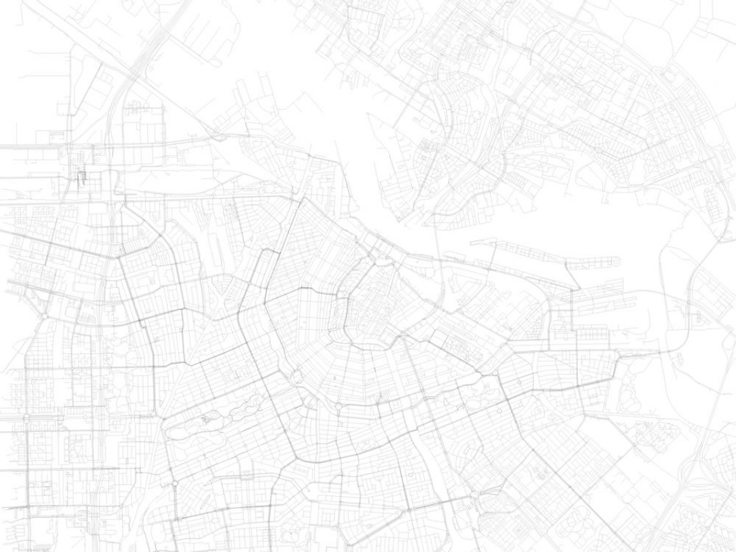 Image de Mappa di Amsterdamvista satellitare strade Paesi Bassi