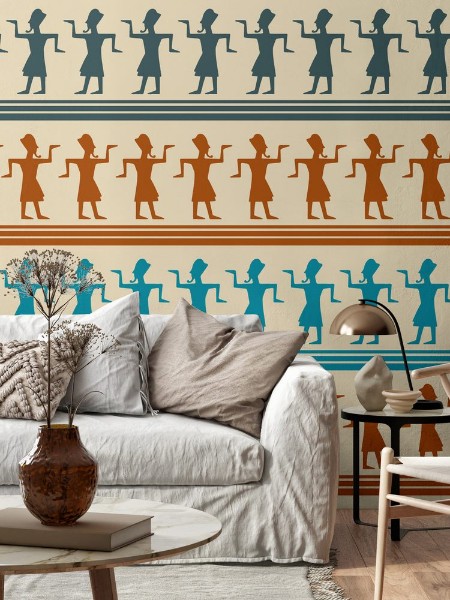 Afbeeldingen van Tribal art Egyptian ethnic seamless pattern 