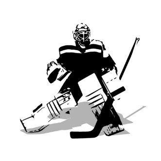 Afbeeldingen van Ice hockey goalie abstract vector illustration