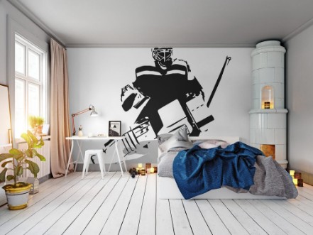Image de Ice hockey goalie abstract vector illustration