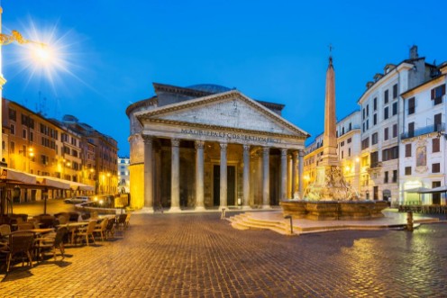 Afbeeldingen van Pantheon by night Rome Italy