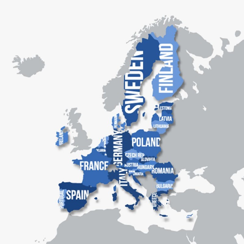 Afbeeldingen van Vector map of European Union Brexit European Union without Uni