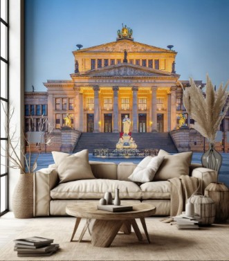 Afbeeldingen van Berlin Concert Hall at famous Gendarmenmarkt Square in twilight Berlin Germany