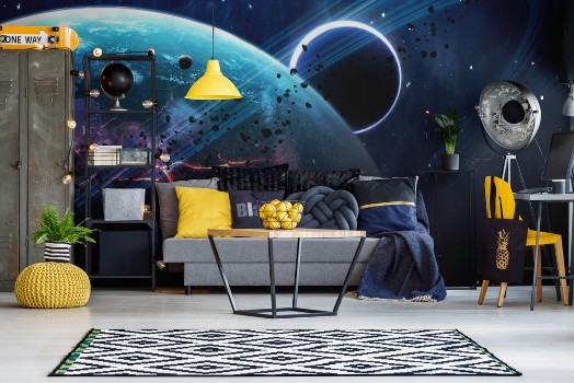 Picture of Universe scene with planets stars and galaxies in outer space showing the beauty of exploration Elements furnished by NASA