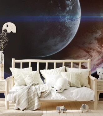 Afbeeldingen van Universe scene with planets stars and galaxies in outer space showing the beauty of space exploration Elements furnished by NASA
