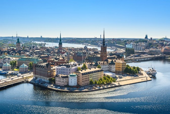 Afbeeldingen van View of the Old Town or Gamla Stan in Stockholm Sweden