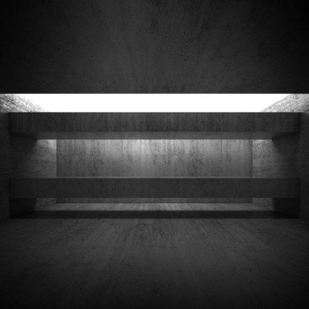 Afbeeldingen van Abstract empty 3d concrete interior with girders