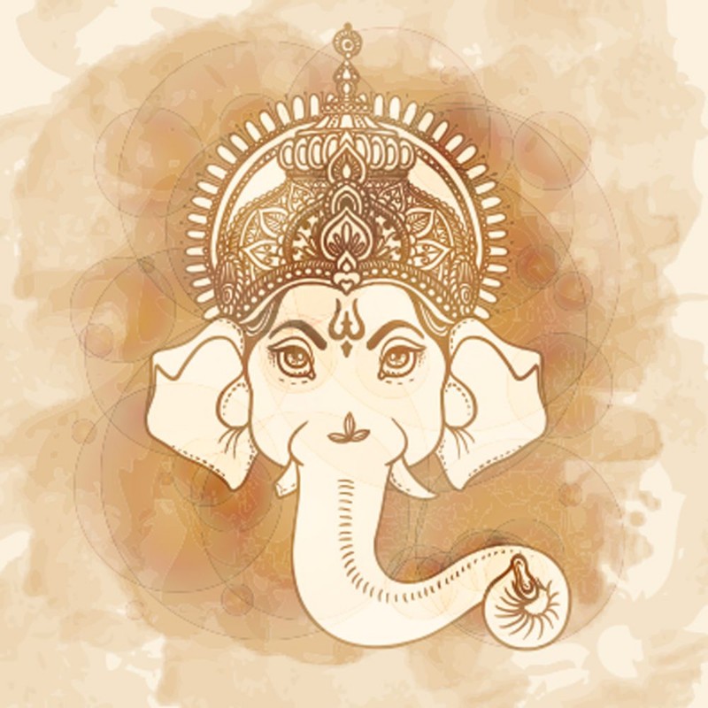 Afbeeldingen van Hand painted Ganesha