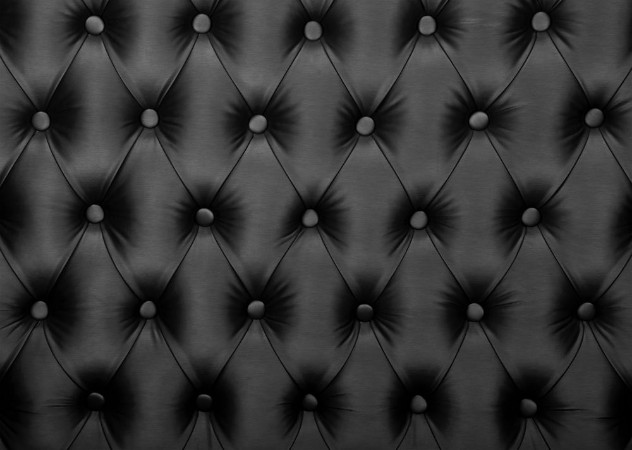 Afbeeldingen van Black capitone tufted fabric upholstery texture