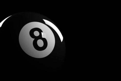 Picture of Pool Ball Number 8 3D Rendering