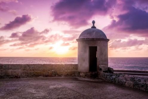Image de Purple Sunset over Defensive Wall - Cartagena de Indias Colombia
