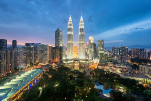 Picture of Kuala Lumpur skyline and skyscraper in Kuala Lumpur Malaysia