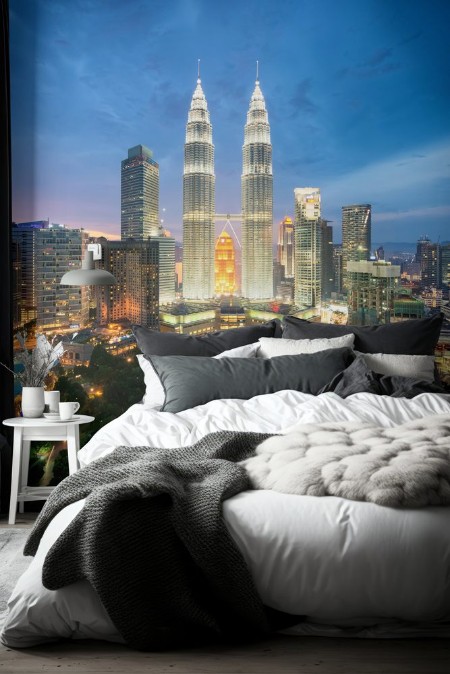 Picture of Kuala Lumpur skyline and skyscraper in Kuala Lumpur Malaysia