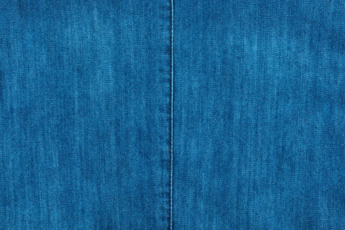 Bild på Blue seam on blue denim fashion