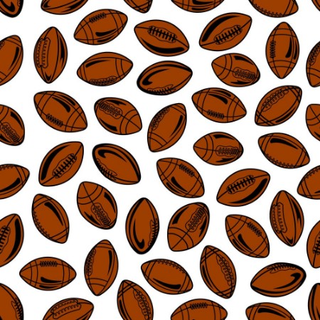 Bild på Seamless american football and rugby balls pattern