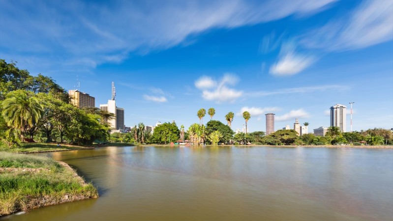Bild på Uhuru Park And Nairobi Skyline Kenya