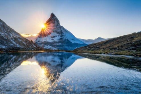 Image de Riffelsee und Matterhorn in den Schweizer Alpen