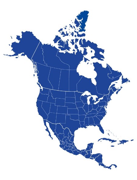 Picture of Map of North america