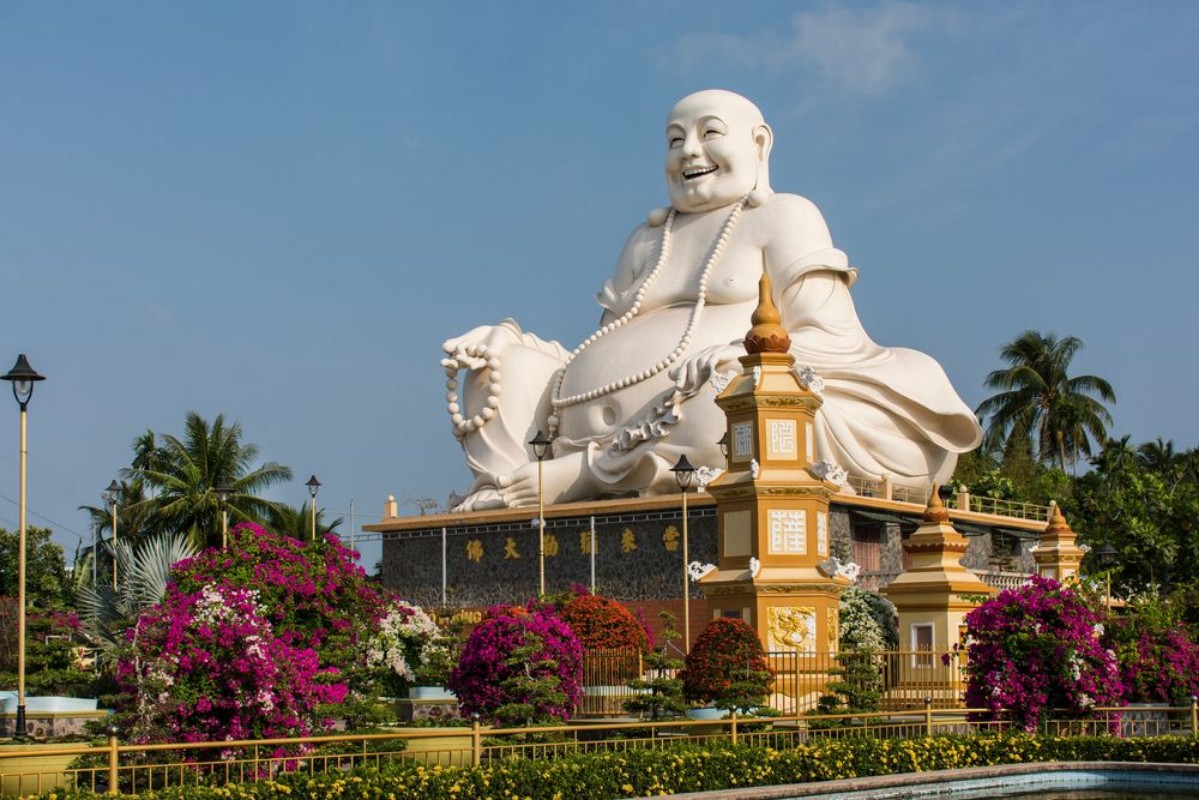 Bild på My Tho Buddha der Vinh Trang Pagode