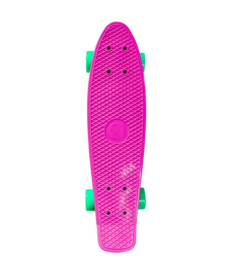Image de Pink plastic skateboard isolated on white background