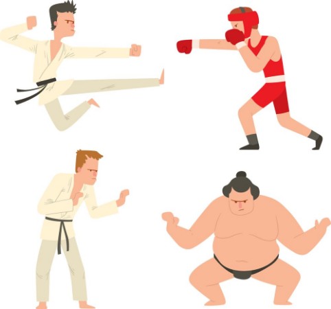 Picture of Fighters people vector set