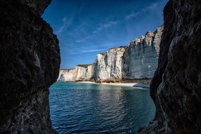 Bild på Steep Cliffs in Normandy France
