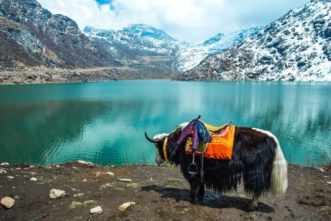 Afbeeldingen van Tsangmo Lake in Sikkim India