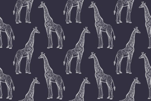Bild på Seamless pattern with African giraffes