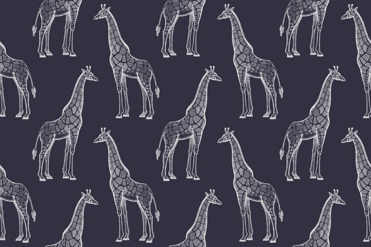 Image de Seamless pattern with African giraffes