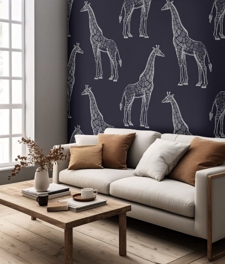 Picture of Seamless pattern with African giraffes