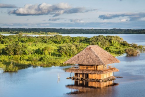 Bild på FLOATING HOUSE ON THE AMAZON RIVER