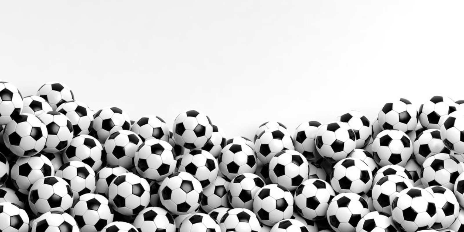 Bild på Soccer balls background 3d illustration