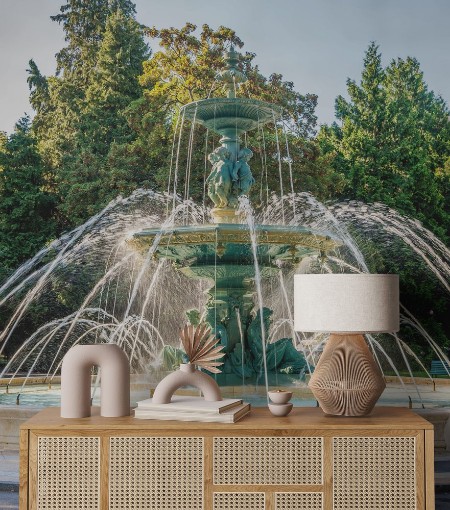 Picture of Fountain in England Garden Park of Geneva