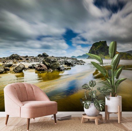 Picture of Piha Beach and Lion Rock