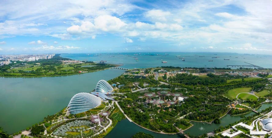 Picture of Singapore Marina bay gardens panorama