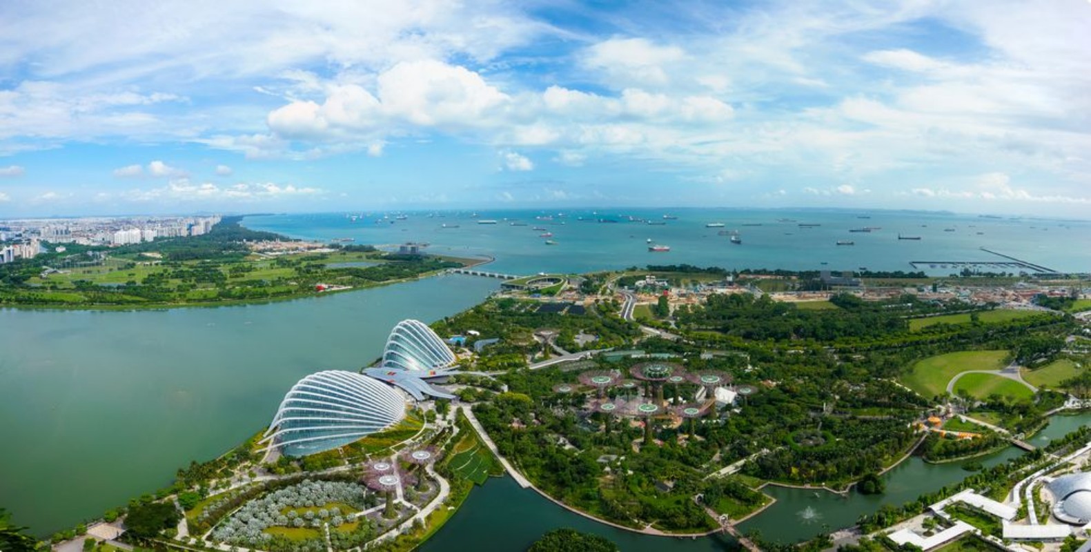 Afbeeldingen van Singapore Marina bay gardens panorama